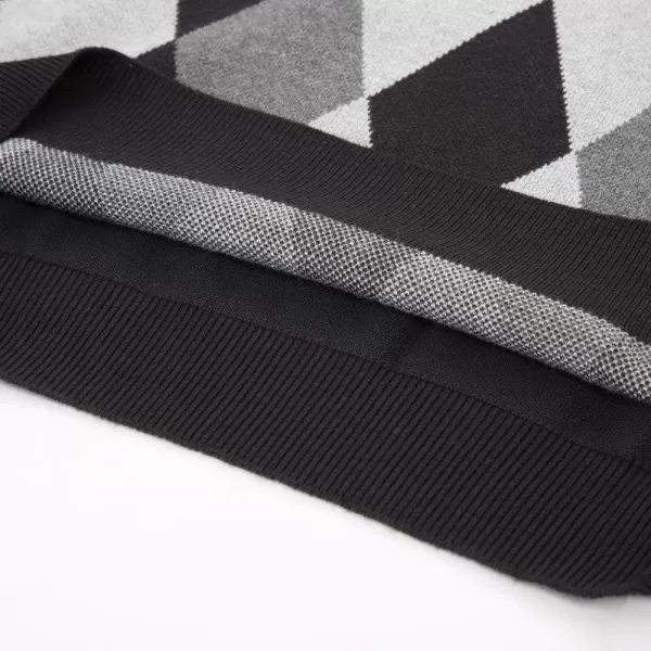 PJ PAUL JONES Mens Casual Argyle Sweater Vest V-Neck Sleeveless Pullover Knitwear Vests