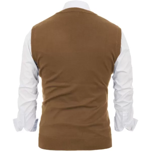 PJ PAUL JONES Mens Casual Argyle Sweater Vest V-Neck Sleeveless Pullover Knitwear Vests