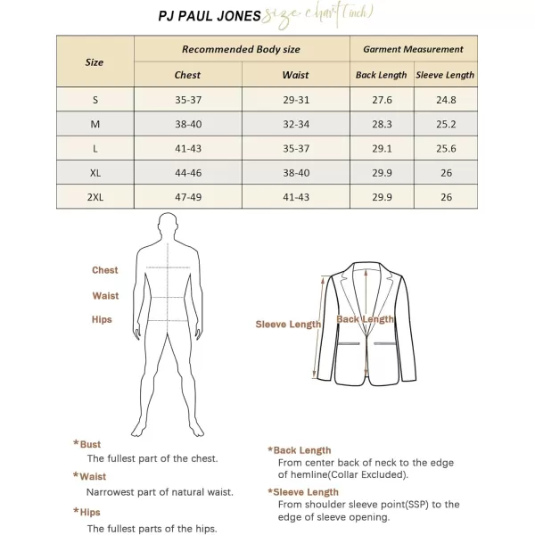 PJ PAUL JONES Men's Casual Blazer Jackets Lightweight Stretch Sports Coats Anti-Stain Blazer