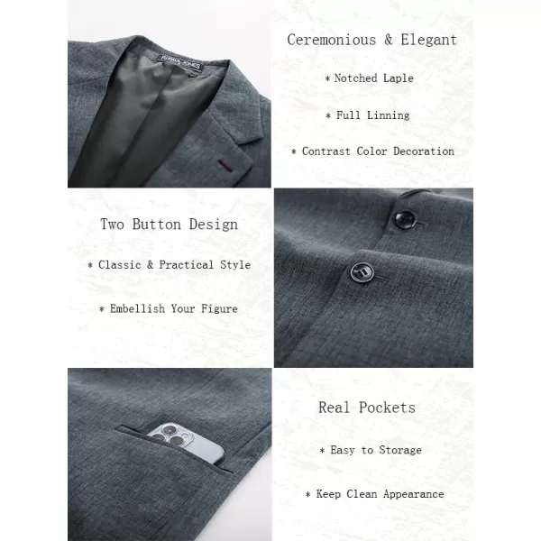 PJ PAUL JONES Men's Casual Blazer Lightweight Suit Jackets Regular Fit Two Button Summer Travel Sport Coats