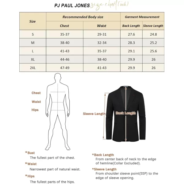 PJ PAUL JONES Men's Casual Blazer Lightweight Suit Jackets Regular Fit Two Button Summer Travel Sport Coats