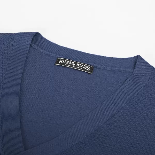 PJ PAUL JONES Men's Casual Cardigan Sweaters Long Sleeve V-Neck Cardigans Button-up Knitted Sweater