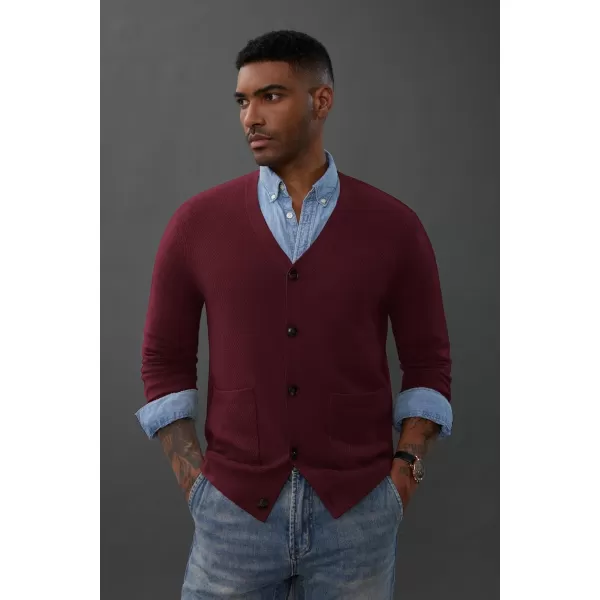 PJ PAUL JONES Men's Casual Cardigan Sweaters Long Sleeve V-Neck Cardigans Button-up Knitted Sweater