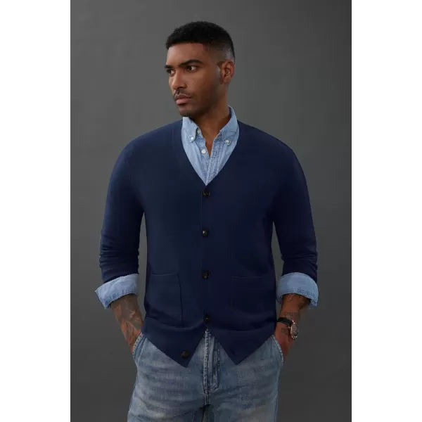 PJ PAUL JONES Men's Casual Cardigan Sweaters Long Sleeve V-Neck Cardigans Button-up Knitted Sweater
