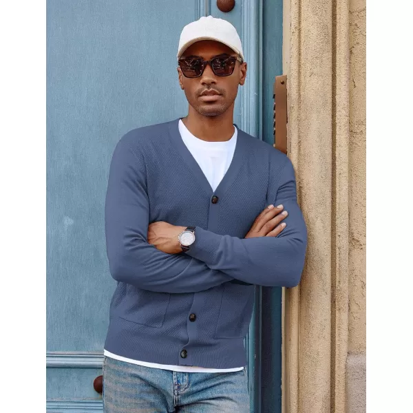 PJ PAUL JONES Men's Casual Cardigan Sweaters Long Sleeve V-Neck Cardigans Button-up Knitted Sweater