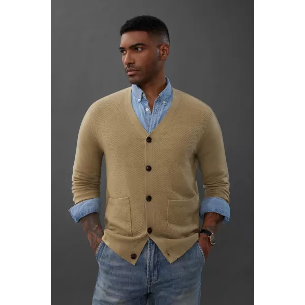 PJ PAUL JONES Men's Casual Cardigan Sweaters Long Sleeve V-Neck Cardigans Button-up Knitted Sweater