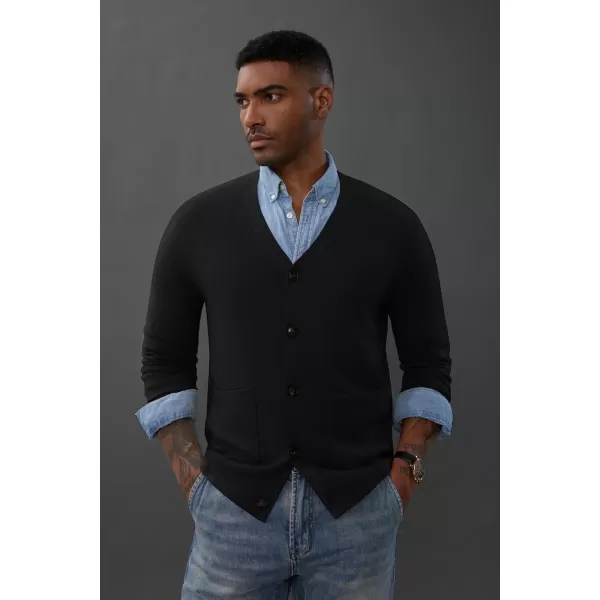 PJ PAUL JONES Men's Casual Cardigan Sweaters Long Sleeve V-Neck Cardigans Button-up Knitted Sweater