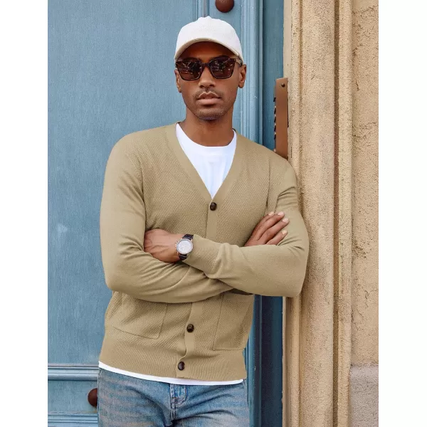 PJ PAUL JONES Men's Casual Cardigan Sweaters Long Sleeve V-Neck Cardigans Button-up Knitted Sweater