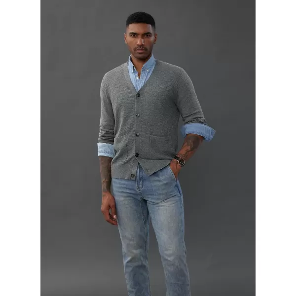 PJ PAUL JONES Men's Casual Cardigan Sweaters Long Sleeve V-Neck Cardigans Button-up Knitted Sweater