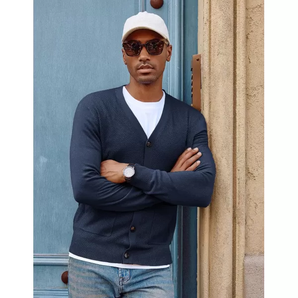 PJ PAUL JONES Men's Casual Cardigan Sweaters Long Sleeve V-Neck Cardigans Button-up Knitted Sweater