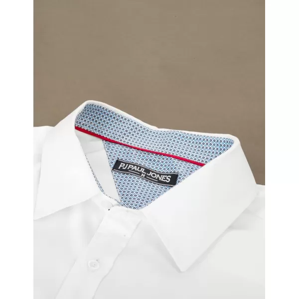PJ PAUL JONES Men's Casual Dress Shirts Wrinkle-Free Short Sleeve Button Down Untucked Dress Shirt with Webbing Pocket