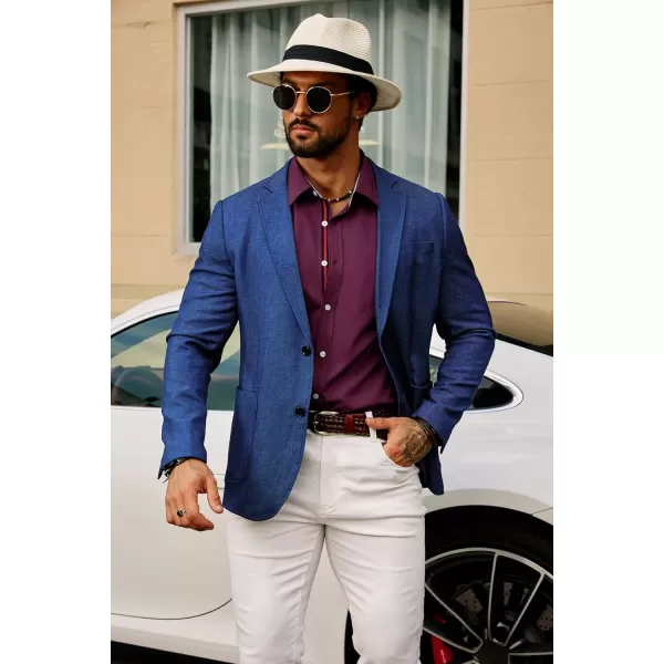 PJ PAUL JONES Men's Casual Dress Shirts Wrinkle-Free Short Sleeve Button Down Untucked Dress Shirt with Webbing Pocket