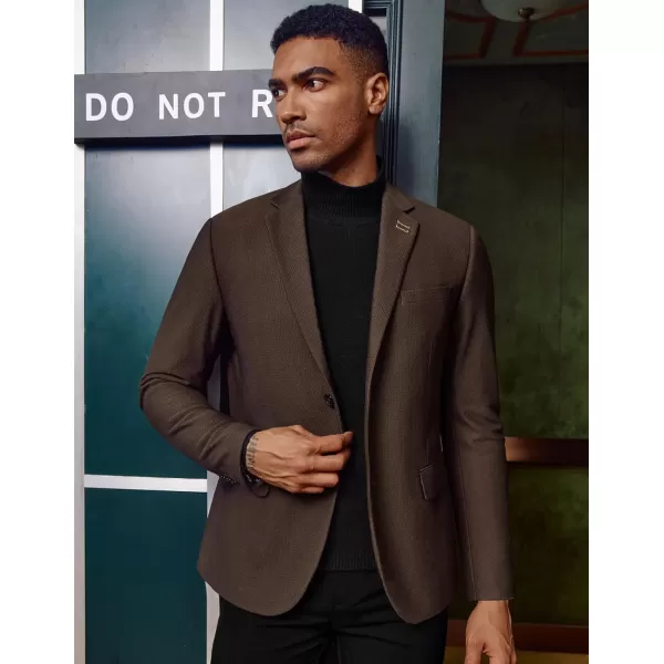 PJ PAUL JONES Mens Casual Knit Blazer Suit Jacket Slim Fit 2 Button Sport Coat