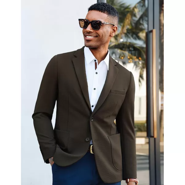 PJ PAUL JONES Mens Casual Knit Blazer Suit Jacket Slim Fit 2 Button Sport Coat