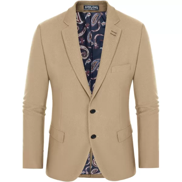 PJ PAUL JONES Mens Casual Knit Blazer Suit Jacket Slim Fit 2 Button Sport Coat