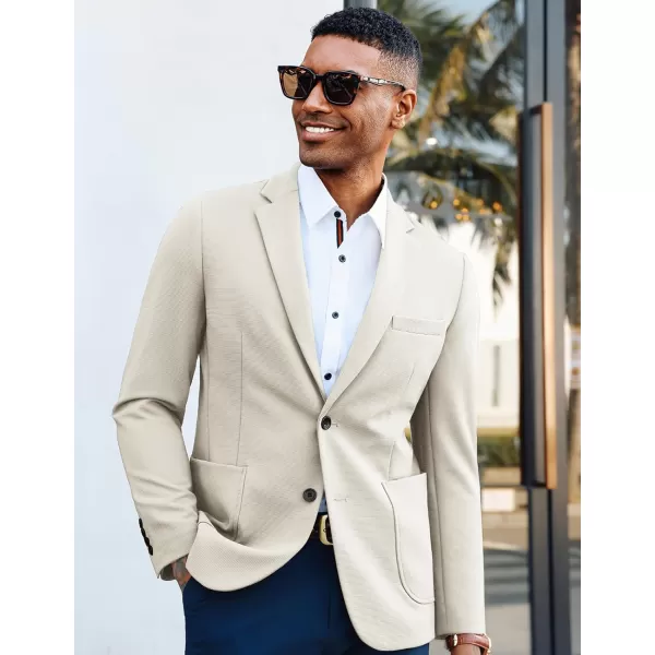 PJ PAUL JONES Mens Casual Knit Blazer Suit Jacket Slim Fit 2 Button Sport Coat