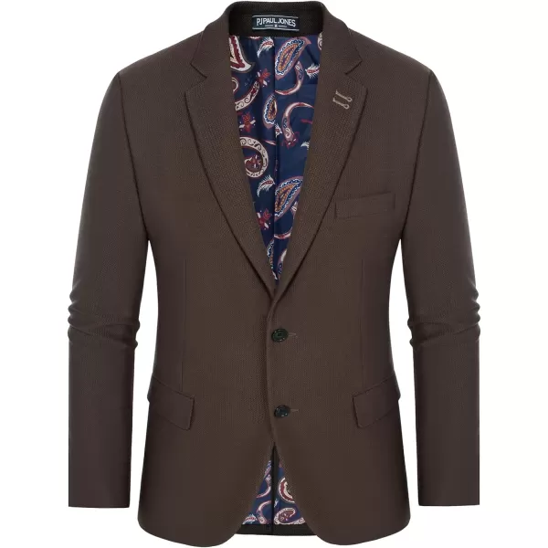 PJ PAUL JONES Mens Casual Knit Blazer Suit Jacket Slim Fit 2 Button Sport Coat
