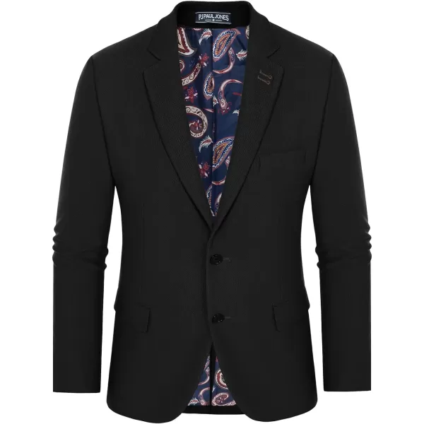 PJ PAUL JONES Mens Casual Knit Blazer Suit Jacket Slim Fit 2 Button Sport Coat