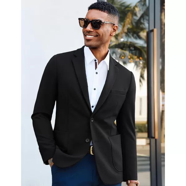 PJ PAUL JONES Mens Casual Knit Blazer Suit Jacket Slim Fit 2 Button Sport Coat