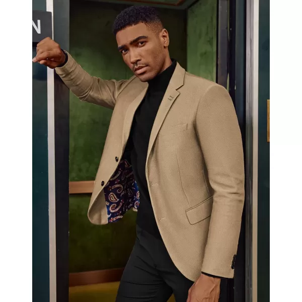 PJ PAUL JONES Mens Casual Knit Blazer Suit Jacket Slim Fit 2 Button Sport Coat