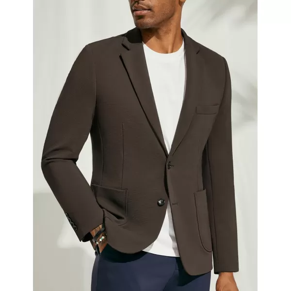 PJ PAUL JONES Mens Casual Knit Blazer Suit Jacket Slim Fit 2 Button Sport Coat