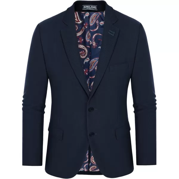 PJ PAUL JONES Mens Casual Knit Blazer Suit Jacket Slim Fit 2 Button Sport Coat