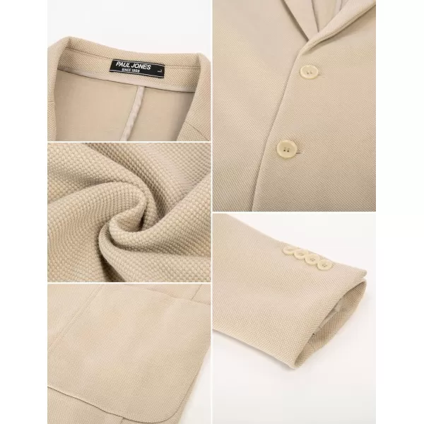 PJ PAUL JONES Men's Casual Knit Blazer Suit Jackets Two Button Lightweight Unlined Sport Coat