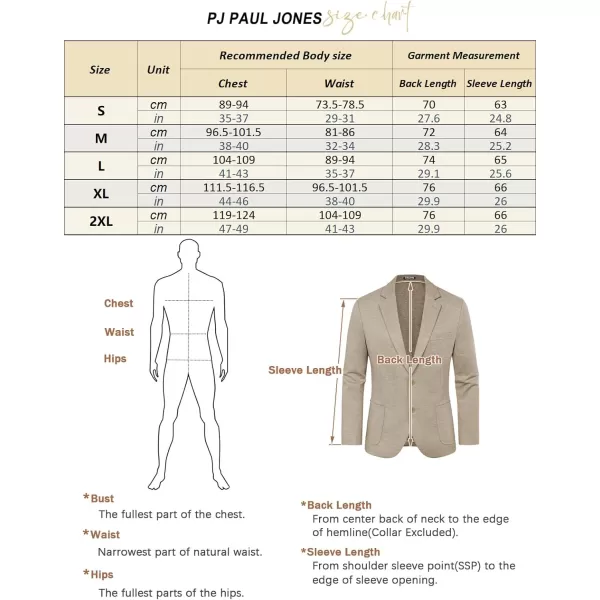PJ PAUL JONES Men's Casual Knit Blazer Suit Jackets Two Button Lightweight Unlined Sport Coat