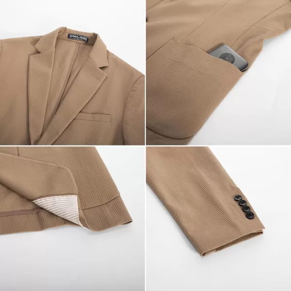 PJ PAUL JONES Mens Casual Knit Blazers Two Buttons Lightweight Business Machine Wash Sport Coat
