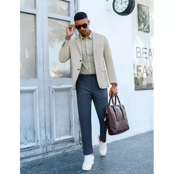 PJ PAUL JONES Mens Casual Knit Blazers Two Buttons Lightweight Business Machine Wash Sport Coat