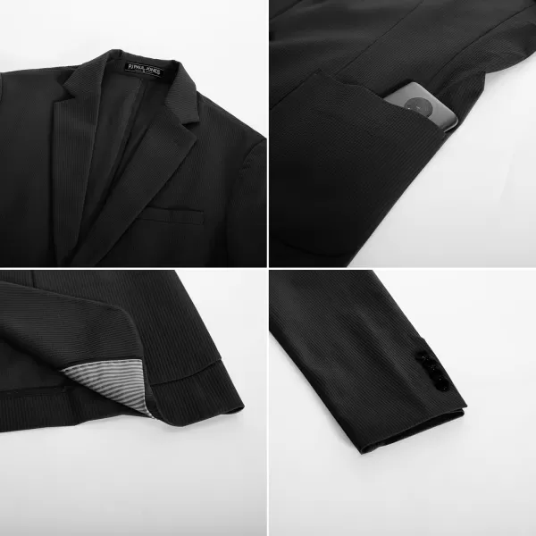 PJ PAUL JONES Mens Casual Knit Blazers Two Buttons Lightweight Business Machine Wash Sport Coat