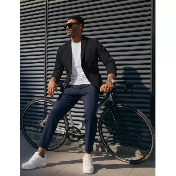 PJ PAUL JONES Mens Casual Knit Blazers Two Buttons Lightweight Business Machine Wash Sport Coat