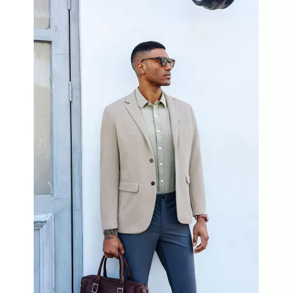 PJ PAUL JONES Mens Casual Knit Blazers Two Buttons Lightweight Business Machine Wash Sport Coat
