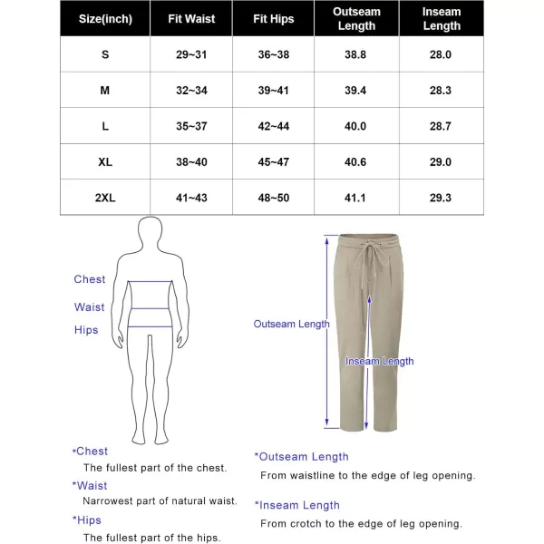 PJ PAUL JONES Men's Casual Pants Slim Fit Elastic Waist Drawstring Pants Pleated Front Tapered Trousers