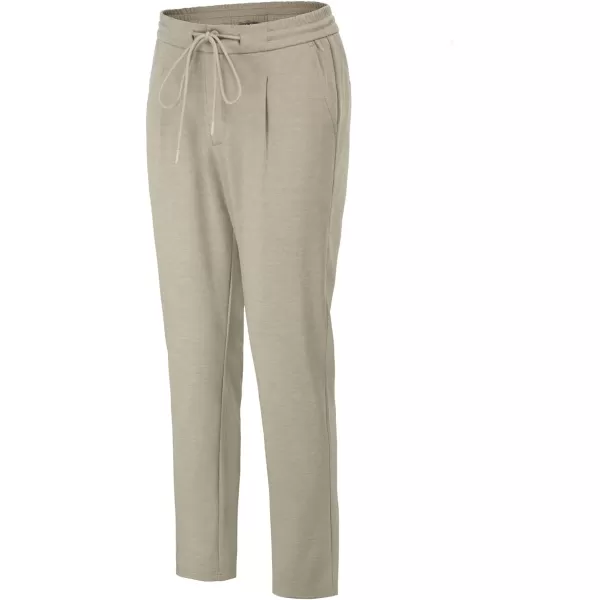 PJ PAUL JONES Men's Casual Pants Slim Fit Elastic Waist Drawstring Pants Pleated Front Tapered Trousers