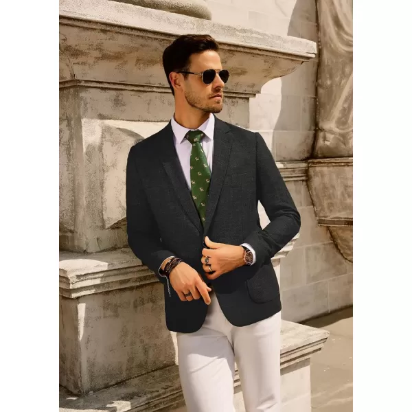 PJ PAUL JONES Mens Casual Suit Blazer Jackets One Button Regular Fit Linen Blend Sport Coat