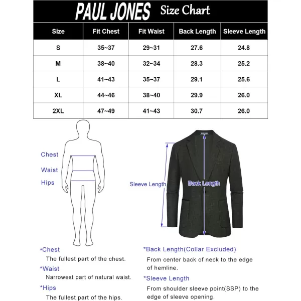 PJ PAUL JONES Mens Casual Suit Blazer Jackets One Button Regular Fit Linen Blend Sport Coat