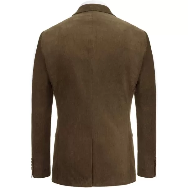 PJ PAUL JONES Mens Corduroy Blazer Jackets Slim Fit Two Button Casual Sports Coat