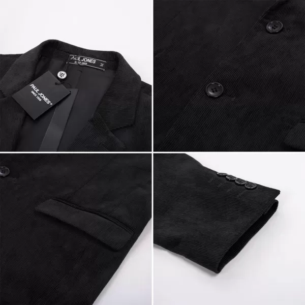 PJ PAUL JONES Mens Corduroy Blazer Jackets Slim Fit Two Button Casual Sports Coat