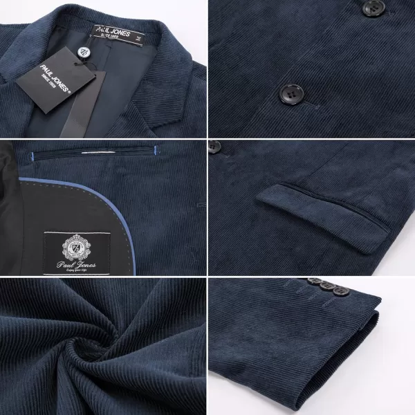 PJ PAUL JONES Mens Corduroy Blazer Jackets Slim Fit Two Button Casual Sports Coat