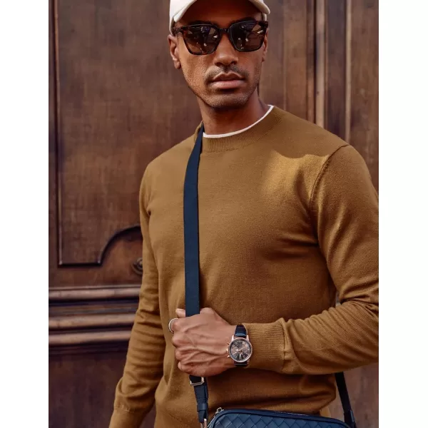 PJ PAUL JONES Mens Crewneck Dress Sweater Slim Fit Lightweight Wool Blend Knitted Sweaters