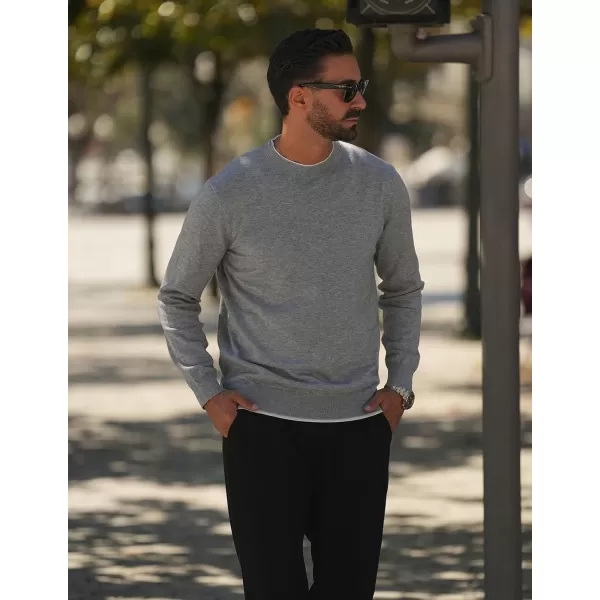 PJ PAUL JONES Mens Crewneck Dress Sweater Slim Fit Lightweight Wool Blend Knitted Sweaters