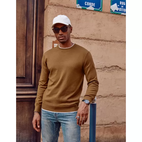 PJ PAUL JONES Mens Crewneck Dress Sweater Slim Fit Lightweight Wool Blend Knitted Sweaters