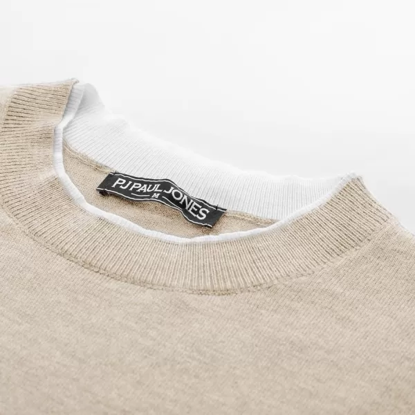 PJ PAUL JONES Mens Crewneck Dress Sweater Slim Fit Lightweight Wool Blend Knitted Sweaters