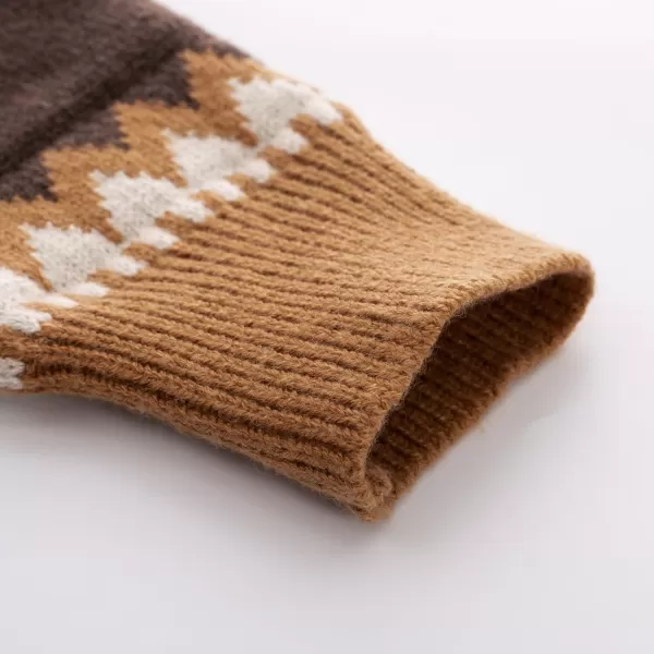 PJ PAUL JONES Men's Crewneck Pullover Sweater Unisex Fair Isle Long Sleeve Knitted Sweater