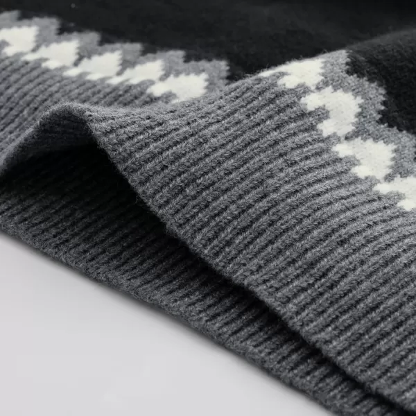 PJ PAUL JONES Men's Crewneck Pullover Sweater Unisex Fair Isle Long Sleeve Knitted Sweater