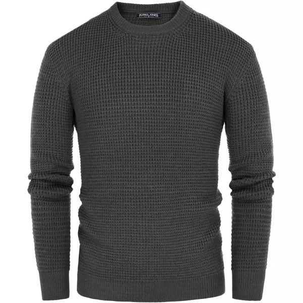PJ PAUL JONES Mens Crewneck Pullover Sweater Waffle Textured Long Sleeve Knitted Sweaters