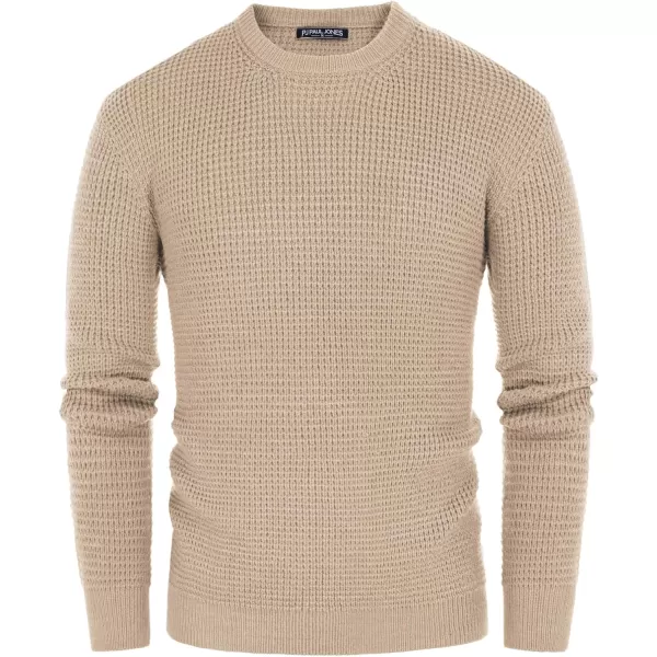PJ PAUL JONES Mens Crewneck Pullover Sweater Waffle Textured Long Sleeve Knitted Sweaters
