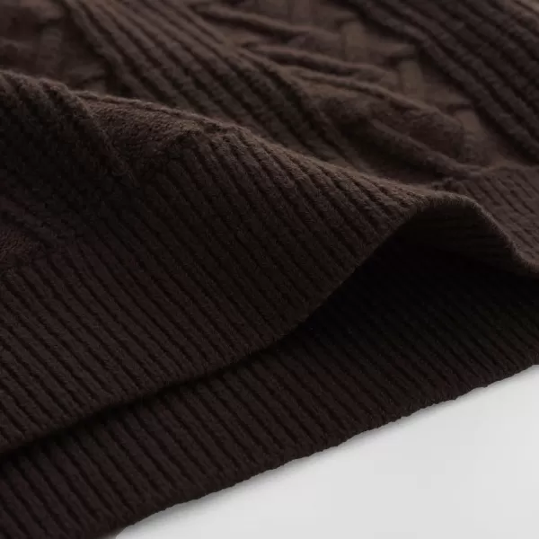 PJ PAUL JONES Mens Crewneck Sweater Casual Cable Knit Pullover Sweater Drop Shoulder Solid Knitted Sweaters