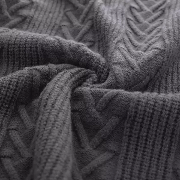 PJ PAUL JONES Mens Crewneck Sweater Casual Cable Knit Pullover Sweater Drop Shoulder Solid Knitted Sweaters